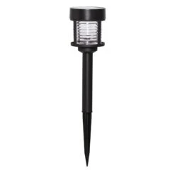 10 Lumens Solar Barclay Ribbed Path Light, Black
