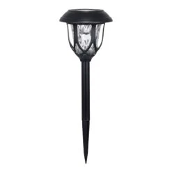 10 Lumens Solar Parisian Stainless Steel & Glass Path Light, Black