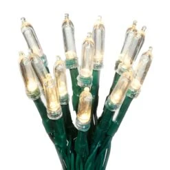 100-Count LED Solar Euro String Light Set, Green White