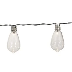 15-Count Solar LED Edison Lights With Black Wire