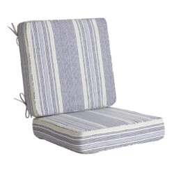 2-Piece Calisto Striped Gusseted Outdoor Deep Seat Cushion Set