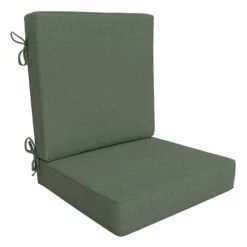 2-Piece Endive Green Outdoor Gusseted Deep Seat Cushion Set