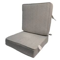 2-Piece Fiddlestix Premium Linen Outdoor Gusseted Deep Seat Cushion Set