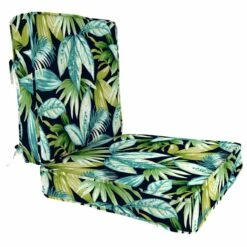 2-Piece Seneca Navy Blue Outdoor Gusseted Deep Seat Cushion Set