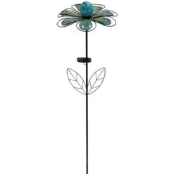 38IN SOLAR FLOWER STAKE-G