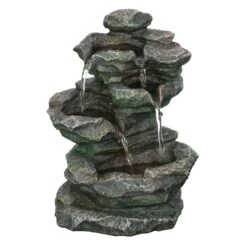 4-Tier Tabletop Rock Fountain, 7.5"
