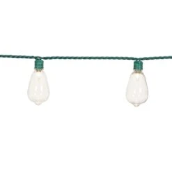 40-Count UL Incandescent Edison String Light Set, Green Wire