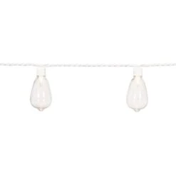 40-Count UL Incandescent Edison String Light Set, White Wire
