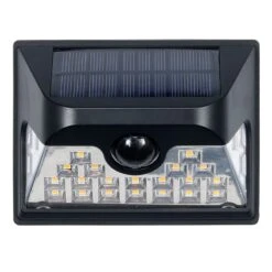 600 Lumens LED Solar Fence Light, Black