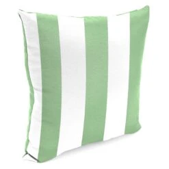 Aloe Awning Striped Outdoor Throw Pillow, 16"