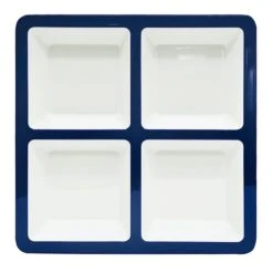 Bistro 4-Section Melamine Tray, Blue