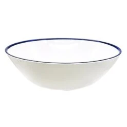 Bistro Blue Rim Melamine Serving Bowl, 10"