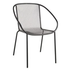 Black Mesh Outdoor Bistro Chair