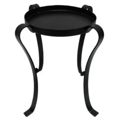 Black Metal Plant Stand, 12"