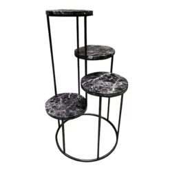 Black Metal Plant Stand, 27.5"