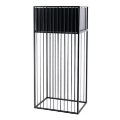 Black Metal Rectangle Plant Stand, 31.5"