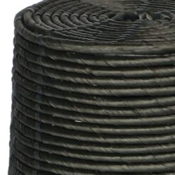 Black Polyrattan Plant Stand, Small -Patio Furniture Shop black polyrattan plant stand small 1