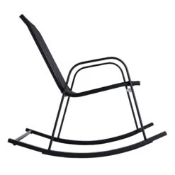 Black Sling Patio Rocking Chair -Patio Furniture Shop black sling patio rocking chair 3
