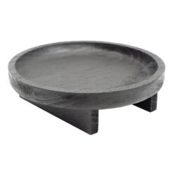 Black Wooden Plant Stand, Medium