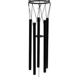 Blue Glass Orb Metal Wind Chime, 29.7" -Patio Furniture Shop blue glass orb metal wind chime 29.7 2