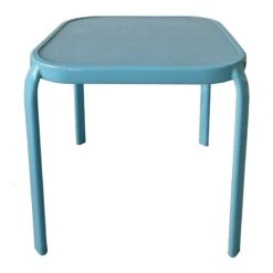 Blue Square Outdoor End Table, 16"
