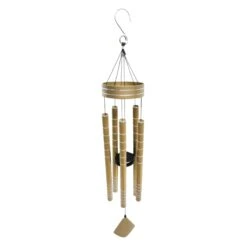 Brass Metal & Wood Wind Chime, 31"