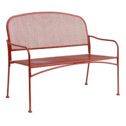 Bright Fun Outdoor Bench, Ketchup Red