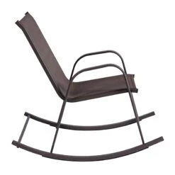 Brown Sling Patio Rocking Chair -Patio Furniture Shop brown sling patio rocking chair 2