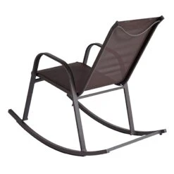 Brown Sling Patio Rocking Chair -Patio Furniture Shop brown sling patio rocking chair 3