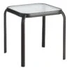 Brown Square Steel Table, 16"