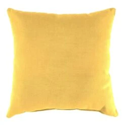Butter Yellow Canvas Oversized Outdoor Throw Pillow, 20"