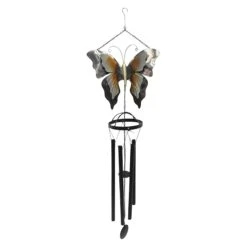 Butterfly Metal Wind Chime, 27"