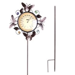 Butterfly Thermometer Garden Stake, 44" -Patio Furniture Shop butterfly thermometer garden stake 44 3