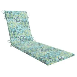 Calista Teal Outdoor Basic Chaise Lounge Cushion