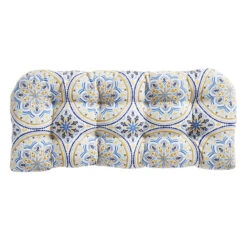 Castille Mandala Outdoor Wicker Settee Cushion