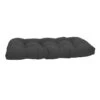 Charcoal Grey Canvas Outdoor Wicker Settee Cushion