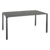 Crosby St Grammercy Black Steel Slat Outdoor Dining Table, 60x36