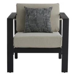 Crosby St Soho Outdoor Collection Black Steel Seating Chair -Patio Furniture Shop crosby st soho outdoor collection black steel seating chair 2