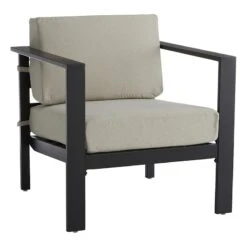 Crosby St Soho Outdoor Collection Black Steel Seating Chair