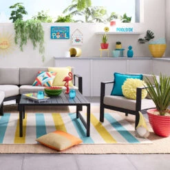 Crosby St Soho Outdoor Collection Black Steel Seating Chair -Patio Furniture Shop crosby st soho outdoor collection black steel seating chair 3