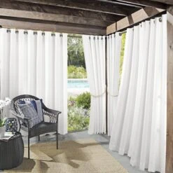 Patio Furniture Shop -Patio Furniture Shop darian white outdoor light filtering curtain panel 84 1