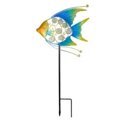 Decorative Metal Garden Stake, Tropical Fish