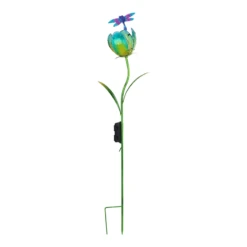 Dragonfly LED Orb Garden Stake, 36.5"