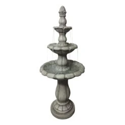 Durable Concrete Large 3-Tier Fountain Petal Texture