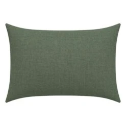 Endive Green Lumbar Outdoor Throw Pillow