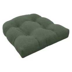 Endive Green Outdoor Wicker Seat Cushion