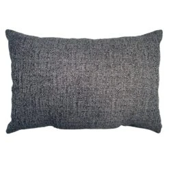 Fiddlestix Premium Dark Grey Outdoor Lumbar Throw Pillow, 14x20
