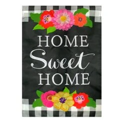 Floral Home Sweet Home Flag