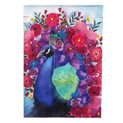 Floral Peacock Garden Flag, 18"
