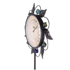 Flower Shaped Thermometer Garden Stake, 43"
